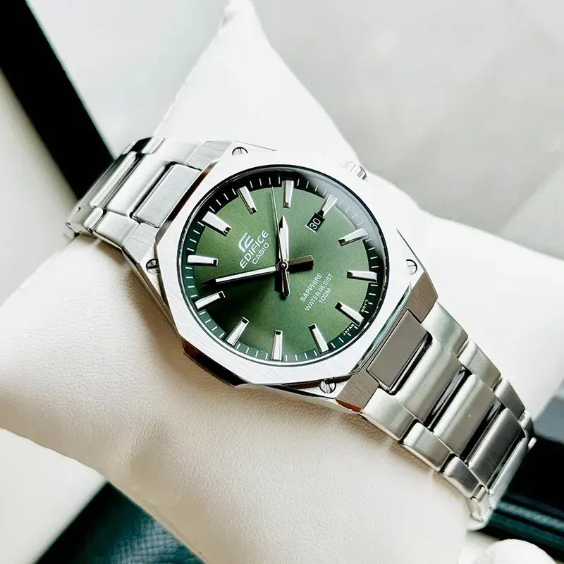 Casio edifice green dial best sale